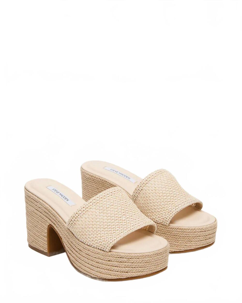 NEW STEVE MADDEN women's trippy platform sandal in natural
